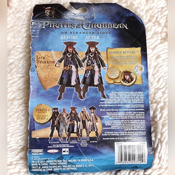 Disney Pirates Of The Caribbean On Stranger Tides Figure Jack Sparrow Zombie - Picture 5 of 5